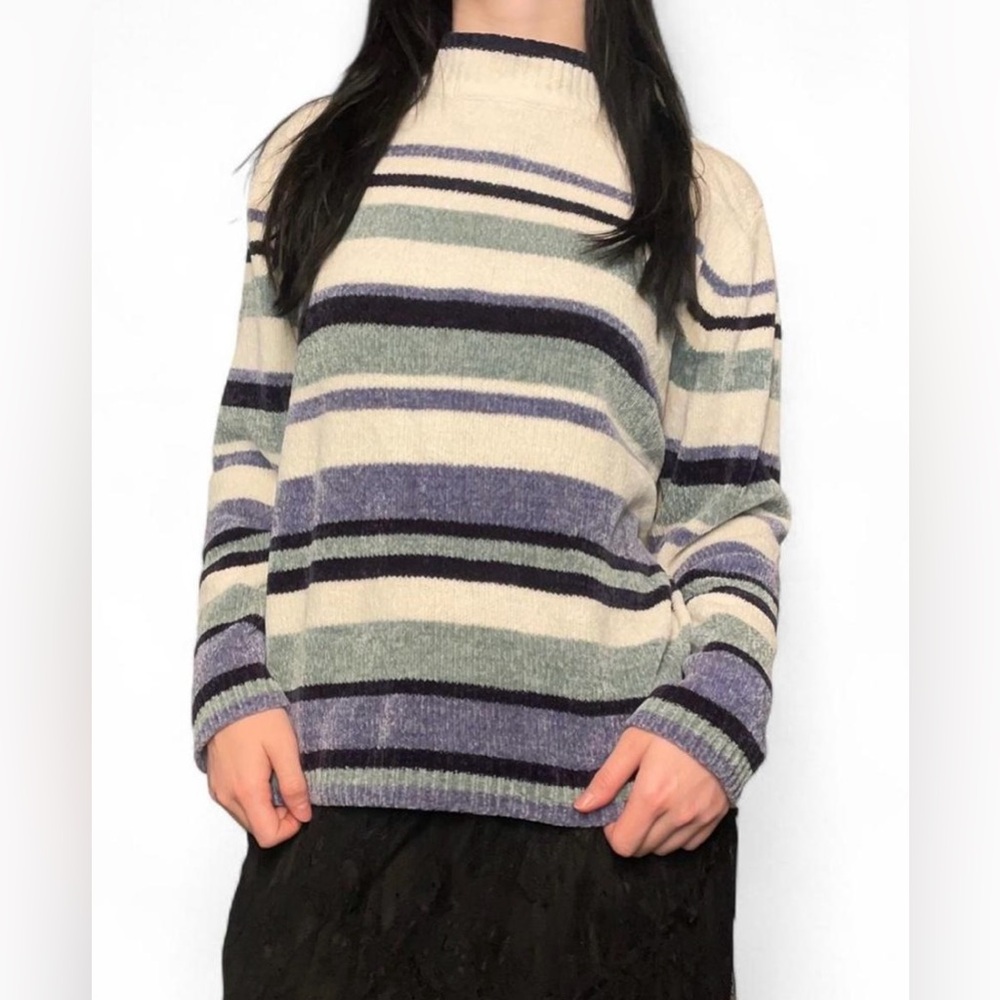 SOLD ! vintage alfred dunner grandpa boho turtleneck sweater